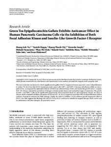 Research Article Green Tea Epigallocatechin Gallate ...