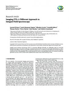 Research Article Imaging FTS: A Different Approach