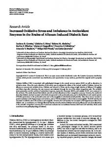 Research Article Increased Oxidative Stress and ... - ScienceOpen