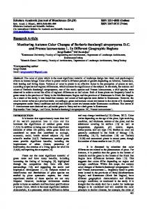 Research Article Monitoring Autumn Color Changes ...