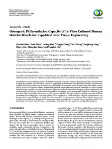 Research Article Osteogenic Differentiation Capacity