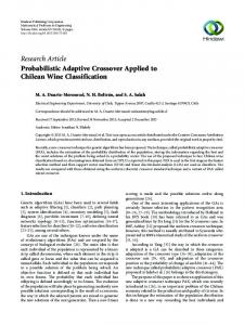 Research Article Probabilistic Adaptive Crossover