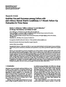 Research Article Quitline Use and Outcomes among ... - CDC Stacks