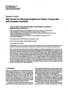 Research Article Risk Factors for Glaucoma ... - BioMedSearch