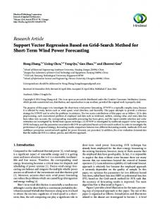 Research Article Support Vector Regression Based on Grid-Search