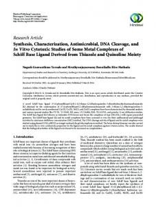 Research Article Synthesis, Characterization ...