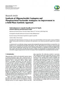 Research Article Synthesis of Oligonucleotide