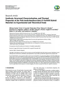 Research Article Synthesis, Structural