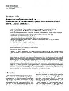 Research Article Transmission of Onchocerciasis in ... - BioMedSearch