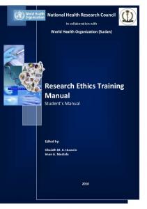 Research Ethics Training Manual