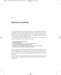 RESEARCH IN NURSING