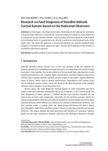 Research on Fault Diagnosis of Satellite Attitude