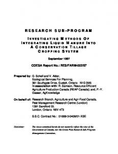 research sub-program - REAP - Canada