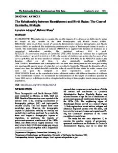 Resettlement and Birth Rates