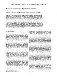 Residence time of inertial particles in a vortex