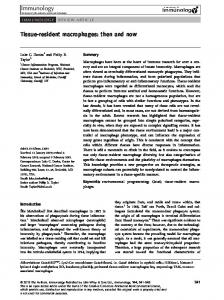 resident macrophages - Semantic Scholar