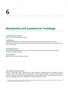 Residential and commercial1 buildings - IPCC