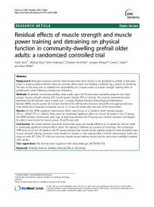 Residual effects of muscle strength and muscle power training and ...