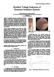 Residual Voltage Endurance of Generator Insulation Systems