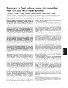 Resistance to Taxol in lung cancer cells ... - Semantic Scholar