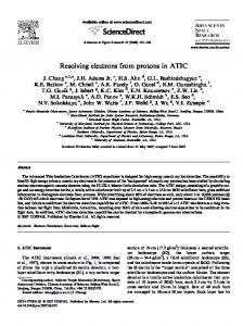 Resolving electrons from protons in ATIC