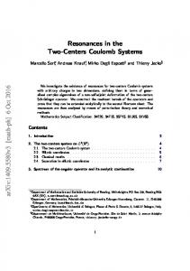 Resonances in the Two-Centers Coulomb Systems arXiv:1409.5580v3