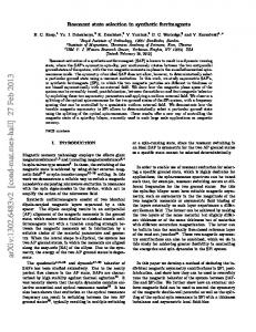 Resonant state selection in synthetic ferrimagnets