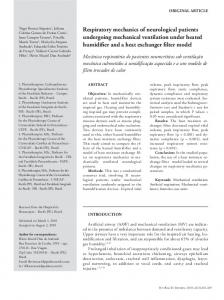 Respiratory mechanics of neurological patients undergoing ... - SciELO