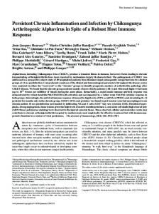 Response Alphavirus in Spite of a Robust Host Immune Infection by ...