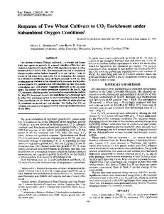 Response of Two Wheat Cultivars to CO2 Enrichment under ...