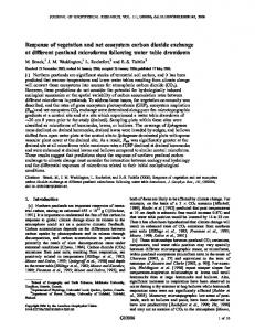 Response of vegetation and net ecosystem carbon dioxide ... - GRET