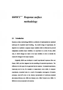 Response surface methodology