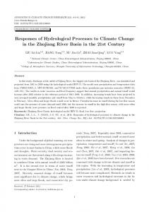 Responses of Hydrological Processes to Climate Change in the