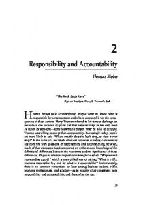 Responsibility and Accountability - School of Journalism and ...