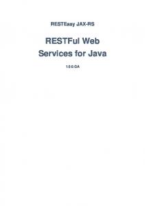 RESTFul Web Services for Java - JBoss