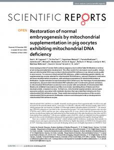 Restoration of normal embryogenesis by ... - Semantic Scholar