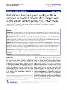 Restriction in functioning and quality of life is ... - Semantic Scholar