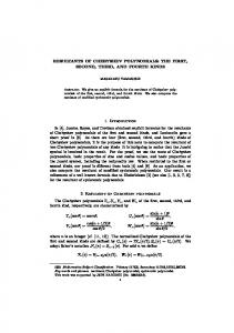 RESULTANTS OF CHEBYSHEV POLYNOMIALS