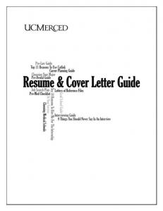 Resume and Cover Letter Guide