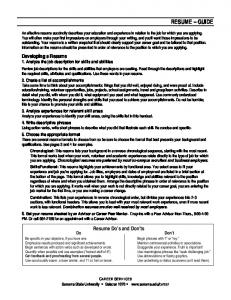 Resume Guide PDF