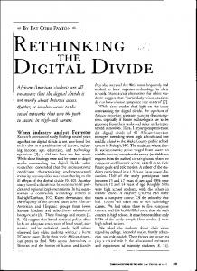 rethinking digital divide - CiteSeerX