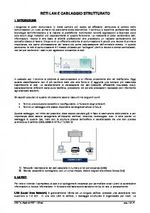 RETI LAN E CABLAGGIO STRUTTURATO