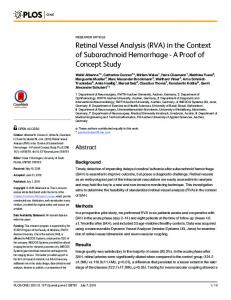 Retinal Vessel Analysis (RVA) - Semantic Scholar