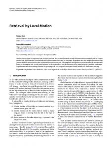 Retrieval by Local Motion