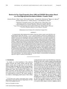 Retrieval of Ice Cloud Properties from AIRS and ... - MODIS Atmosphere