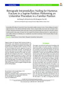 Retrograde Intramedullary Nailing for Humerus ... - KoreaMed Synapse