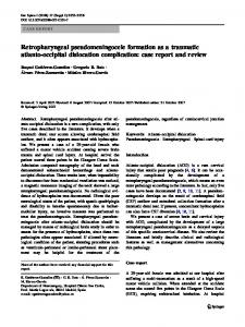 Retropharyngeal pseudomeningocele formation as a ... - Springer Link