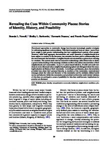 Revealing the Cues Within Community Places ... - Semantic Scholar