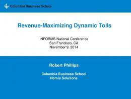 Revenue-Maximizing Dynamic Tolls