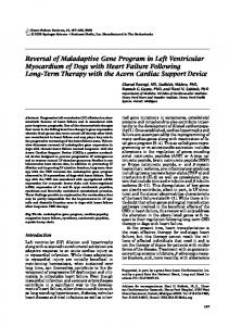 Reversal of Maladaptive Gene Program in Left ... - Springer Link
